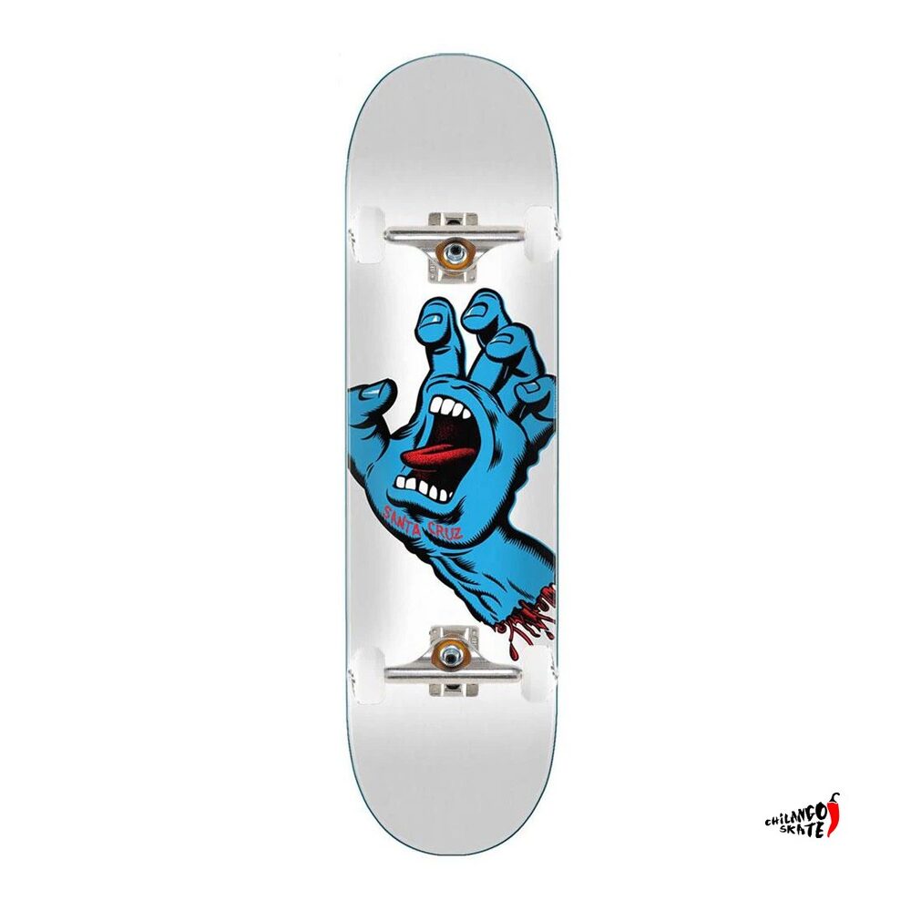 Tabla Completa Santa Cruz Screaming Hand 8.25in x 31.80in Blanco - imagen 1